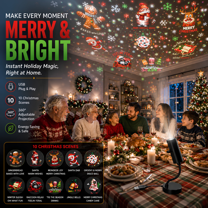 🎄 HOLIDAY SALE 50% OFF 🎃 Plug-n-Play HD Scene Projector ✨