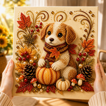 🔥Last Day 49% OFF🔥Autumn Harvest Festival Pearl Painting Kit – Relaxing DIY Fall Craft