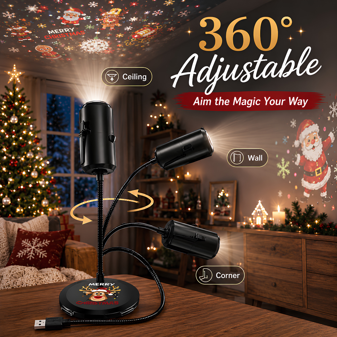 🎄 HOLIDAY SALE 50% OFF 🎃 Plug-n-Play HD Scene Projector ✨