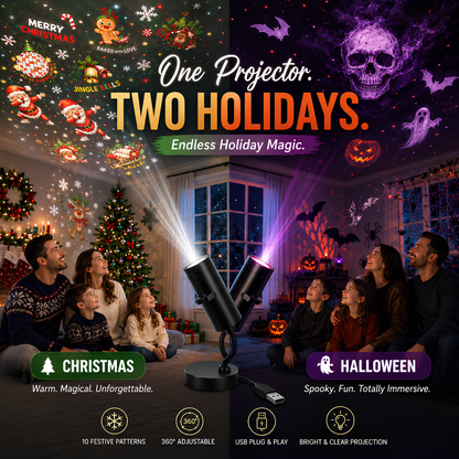 🎄 HOLIDAY SALE 50% OFF 🎃 Plug-n-Play HD Scene Projector ✨