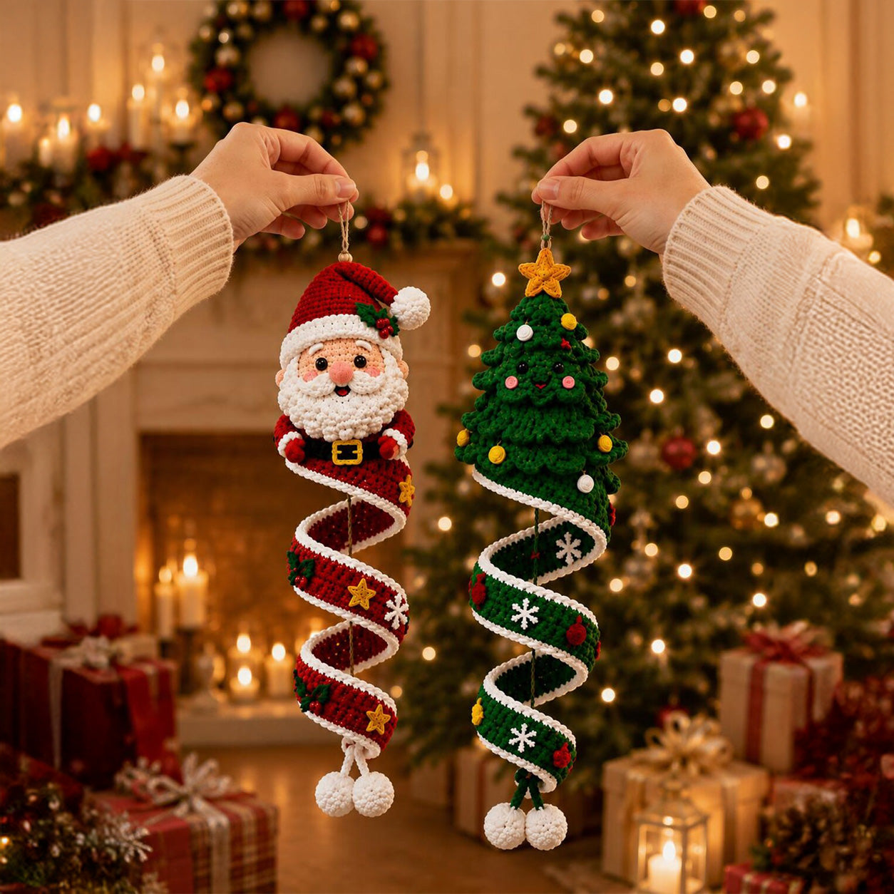 🎄 Early Christmas 49% OFF ✨ Crochet Spiral Snowman Ornament Pattern DIY Kit