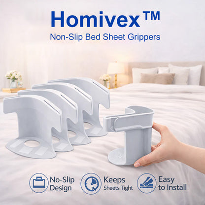 🔥 Hot Sale 70% OFF 🔥 Homivex™ Non-Slip Bed Sheet Grippers (4Pcs)