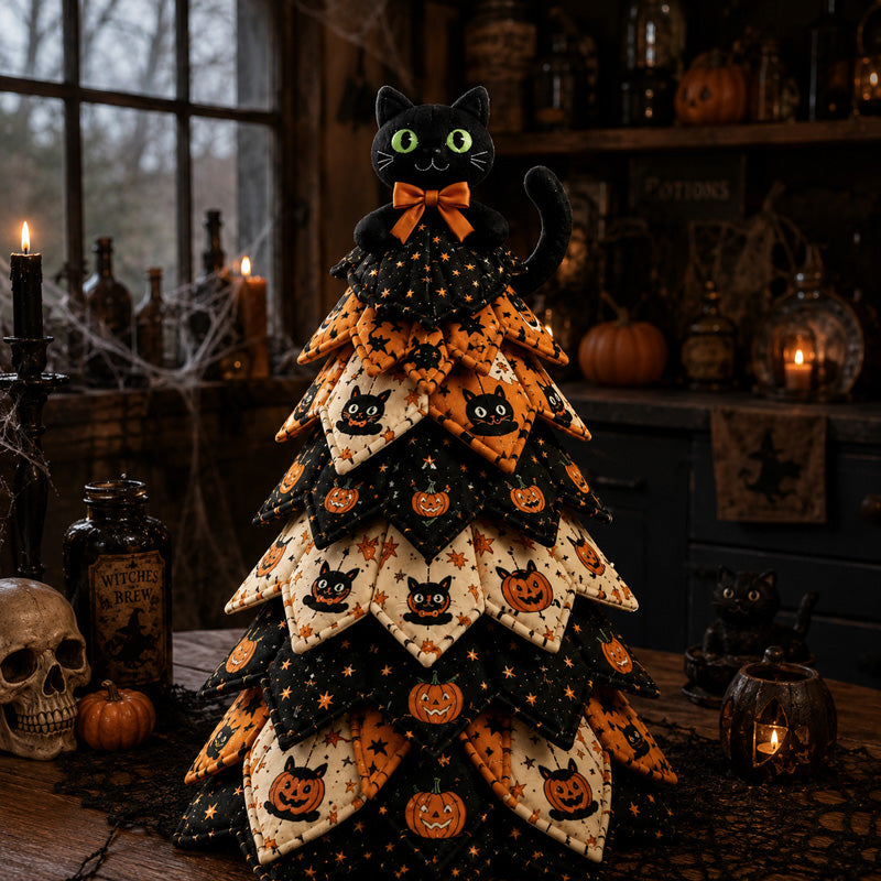 🔥 LAST DAY 59% OFF 🎃 Halloween Quilted Fabric Tree DIY Kit