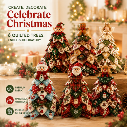 ☃️ LAST DAY 59% OFF 🎄 6 DIY Quilted Christmas Tree Kit