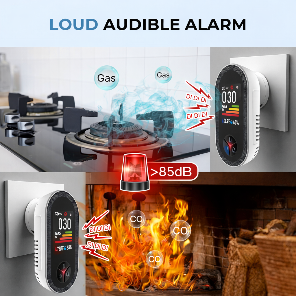 🛡️ 2026 Upgraded 70% OFF 🔔 ALERTSAFE™ 4in1 Safety CO Detector ⚠️ Air Safety Monitor
