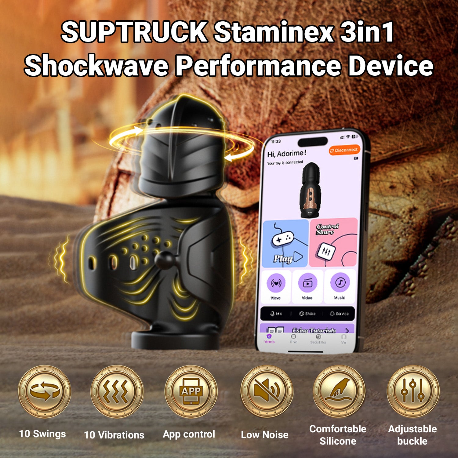 SUPTRUCK Staminex 3in1 Shockwave Performance Device