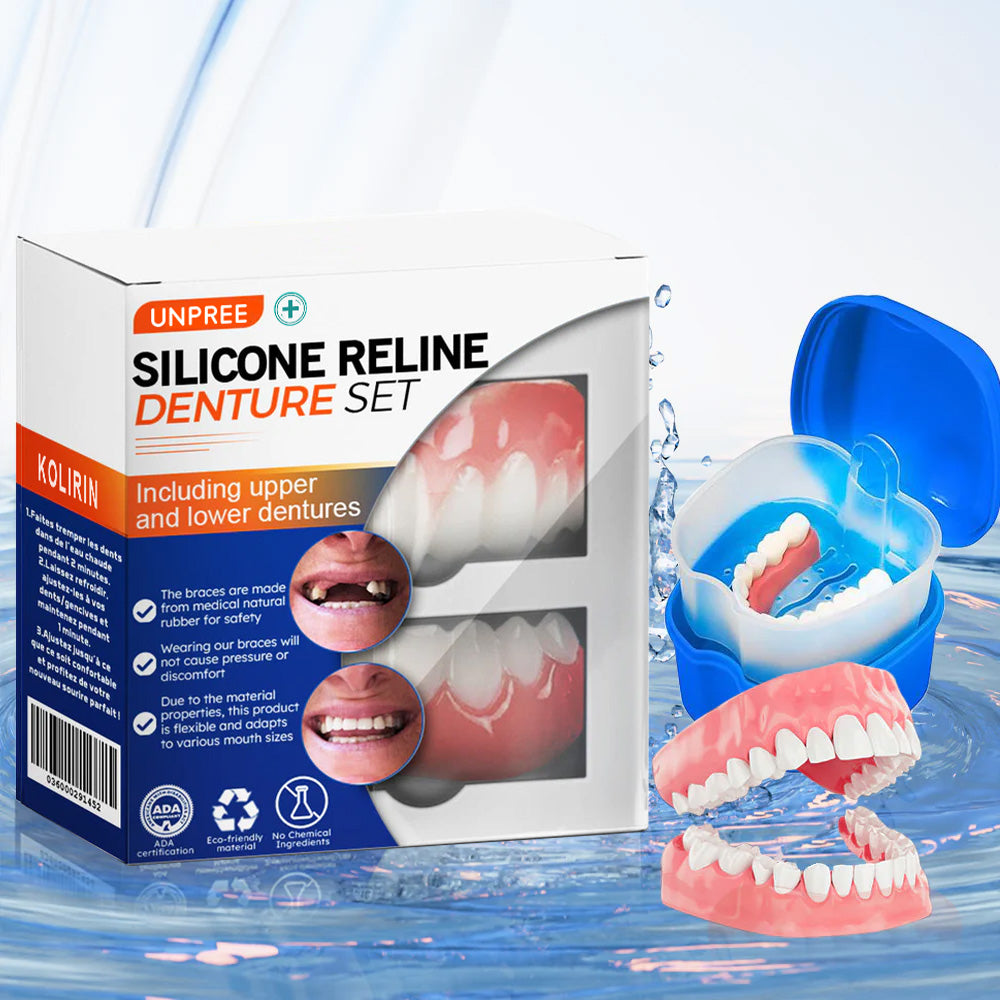 💥 2025 Limited 70% OFF ️⏳ UNPREE™ Kolirin Silicone Reline Denture Set