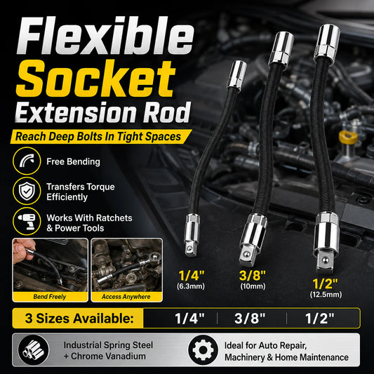 🚗 HOT SALE 49% OFF 🔥 Flexible Socket Extension Rod Tool Set For Tight Spaces