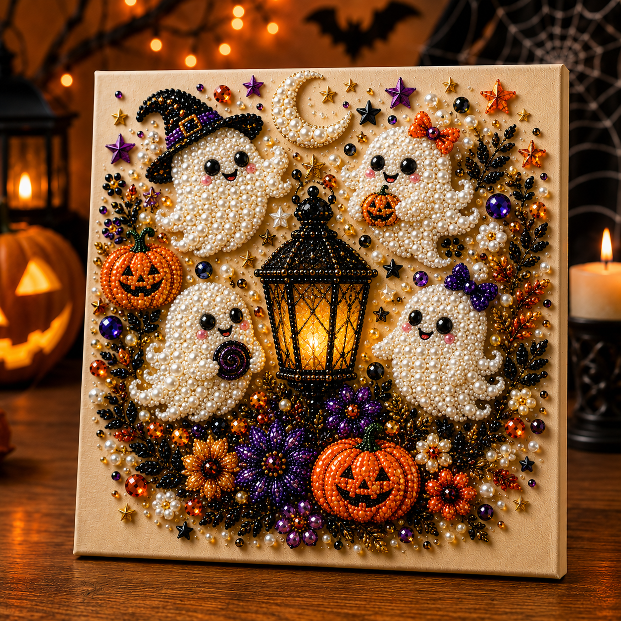 🎃HALLOWEEN PRE-SALE 70% OFF 🎃Spooky Pearl Magic DIY Art Kit – Enchanting Halloween Designs, 3D Beaded Craft