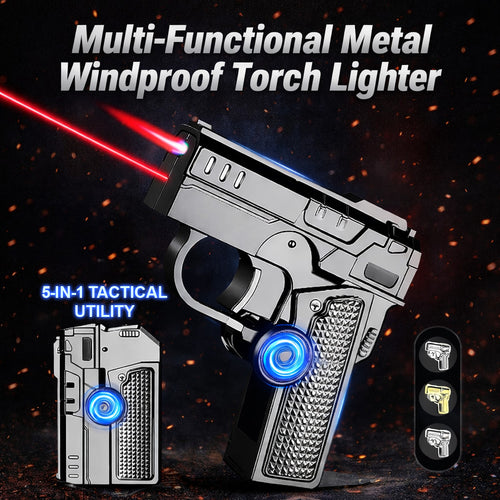 🔥 Father's Day Gift 70% OFF 🔥 Multi-Functional Metal Windproof Torch Lighter, Rotating & Foldable
