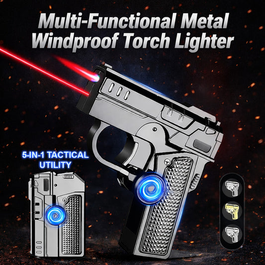 🔥 Father's Day Gift 70% OFF 🔥 Multi-Functional Metal Windproof Torch Lighter, Rotating & Foldable
