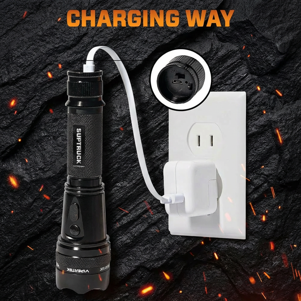 💥 2026 Flash Sale 75% OFF ️🔦 SUPTRUCK™ Voltaris 75M Stun Flashlight ⚡