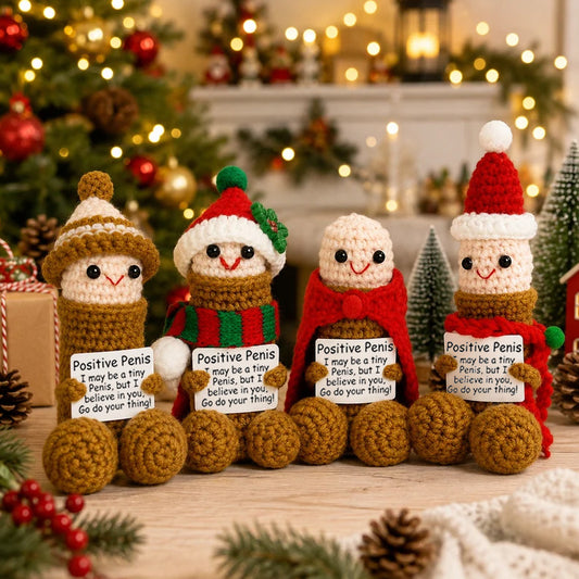 🎄 XMAS SALE 70% OFF 🎄 Peni Jolly Handmade Crochet Christmas Little Buddies Set – Funny Christmas Decoration & Gift