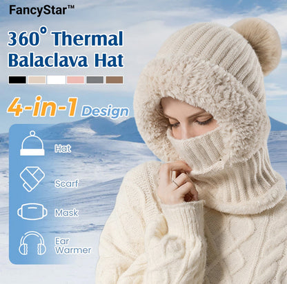 🎄 Early Christmas 70% OFF 🌡️ FancyStar™ 4-in-1 Beanie Winter Hat (Integrated Mask, Neck & Ears Warmer)