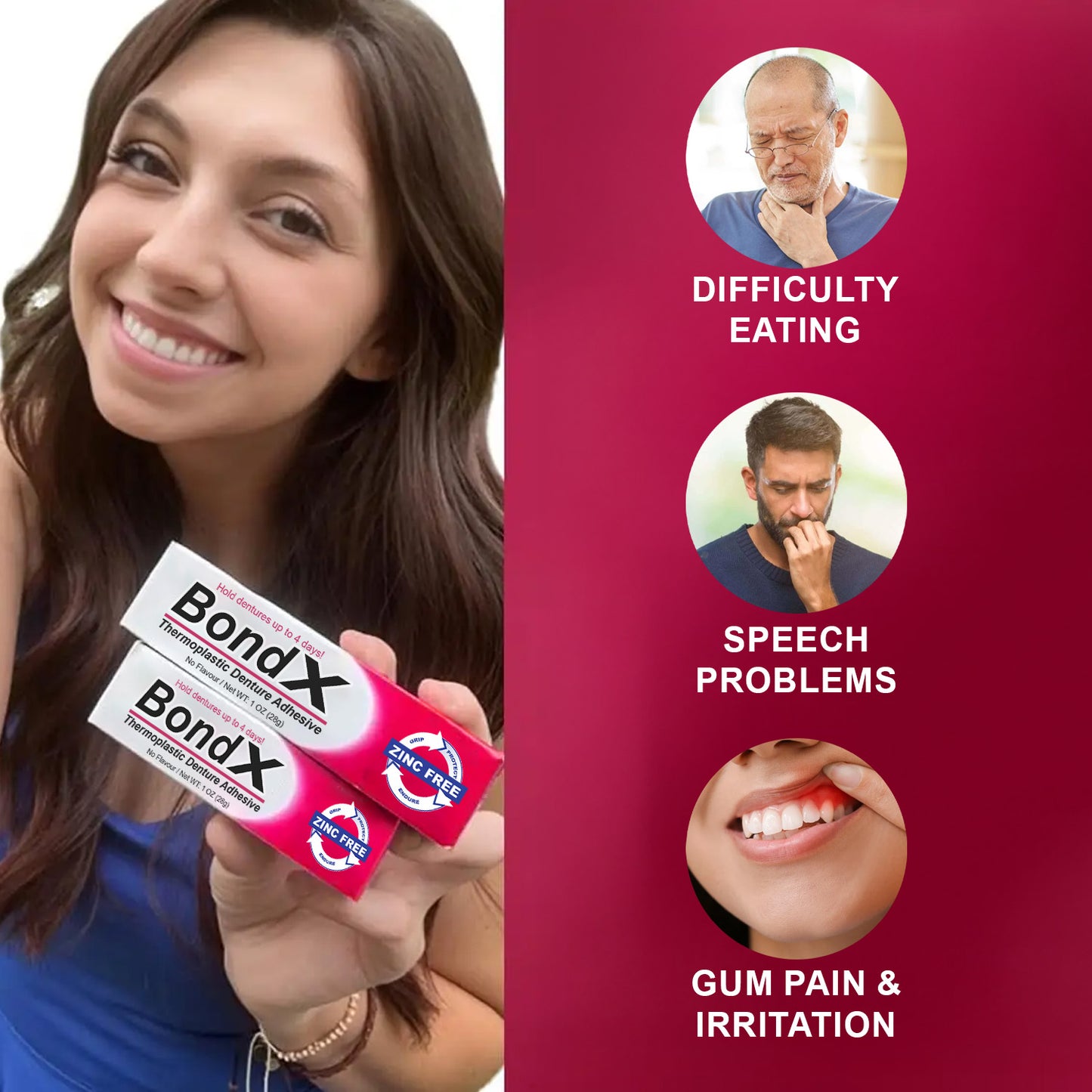 🎃 Halloween Pre-Sale 💥 75% OFF — BONDX Thermoplastic Denture Adhesive
