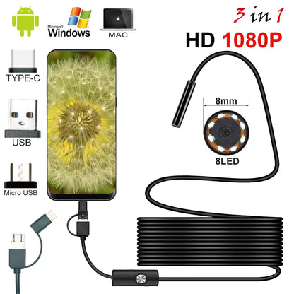 🔥 BEST SALE 49% OFF ⚡ Endoscope Camera 1080P HD With Flexible Cable