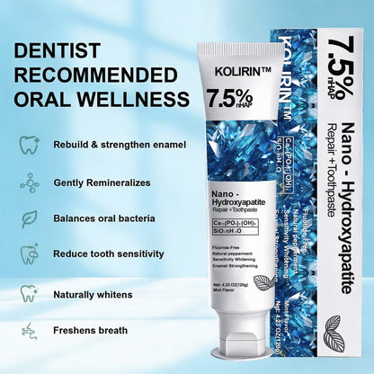 💥 2026 Big Sale 60% OFF ️🦷 KOLIRIN™ Hydroxyapatite Enamel Repair Dental Toothpaste