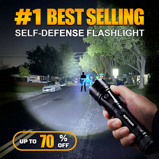 2026 Flash Sale 75% OFF ️🔦 SUPTRUCK™ VoltGuard X95 Tactical 2in1 Stun & Flashlight ⚡ One Device, Full Protection