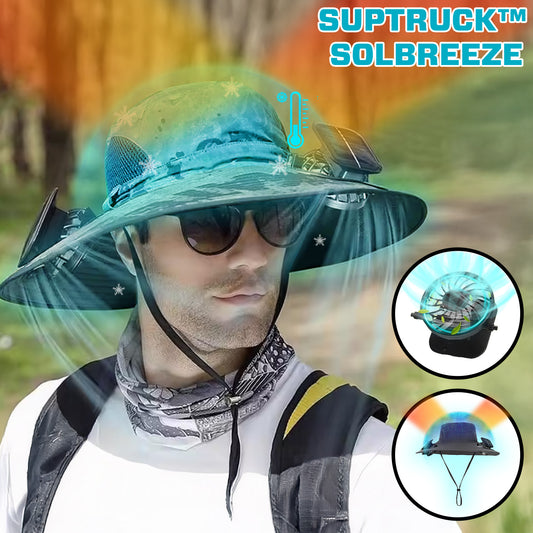 💥 2025 Limited 75% OFF 🔥 SUPTRUCK™ Solbreeze Solar-Powered Fan Hat With Evaporative Cooling