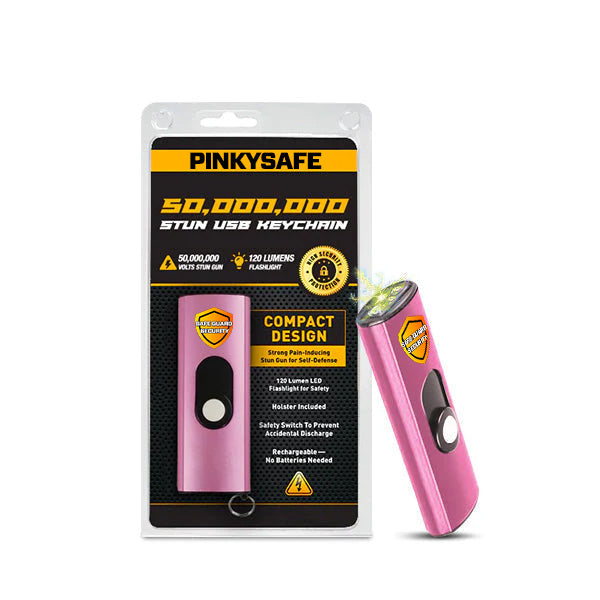 PinkySafe Prime 50,000,000 Stun USB Keychain – CertifiCure Store