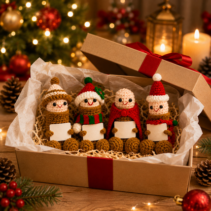 🎃 Halloween SALE 70% OFF 👻 Peni Jolly Handmade Crochet Christmas Little Buddies Set – Funny Christmas Decoration & Gift