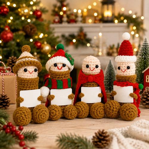 🎃 Halloween SALE 70% OFF 👻 Peni Jolly Handmade Crochet Christmas Little Buddies Set – Funny Christmas Decoration & Gift