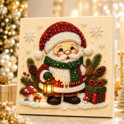 🔥 XMAS PRE-SALE SPECIAL 70% OFF🔥 Holiday Pearl Magic DIY Art Kit – 5 Festive Christmas Designs, 3D Beaded Craft