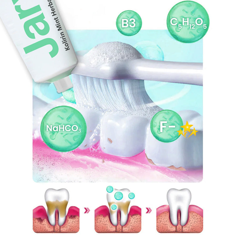 💥 2025 Mega Sale 70% OFF ️🦷 Jarvis™ Kolirin Mint Herbal Toothpaste - Solve all Oral Problems