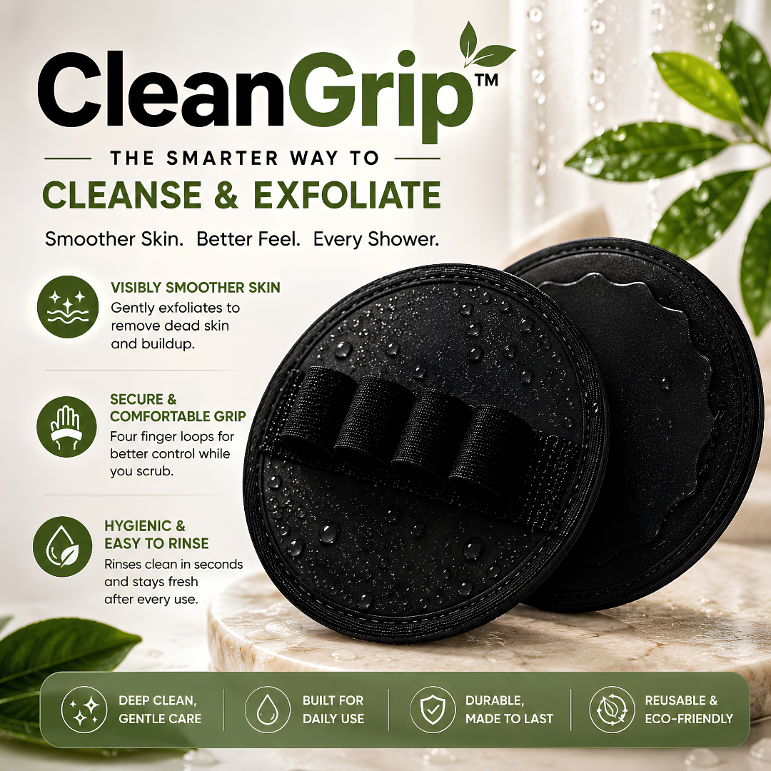 ⏰ LAST DAY SALE 50% OFF 🔥 CleanGrip™ Exfoliating Bath Glove ✨ Deep Clean Without Harsh Scrubbing