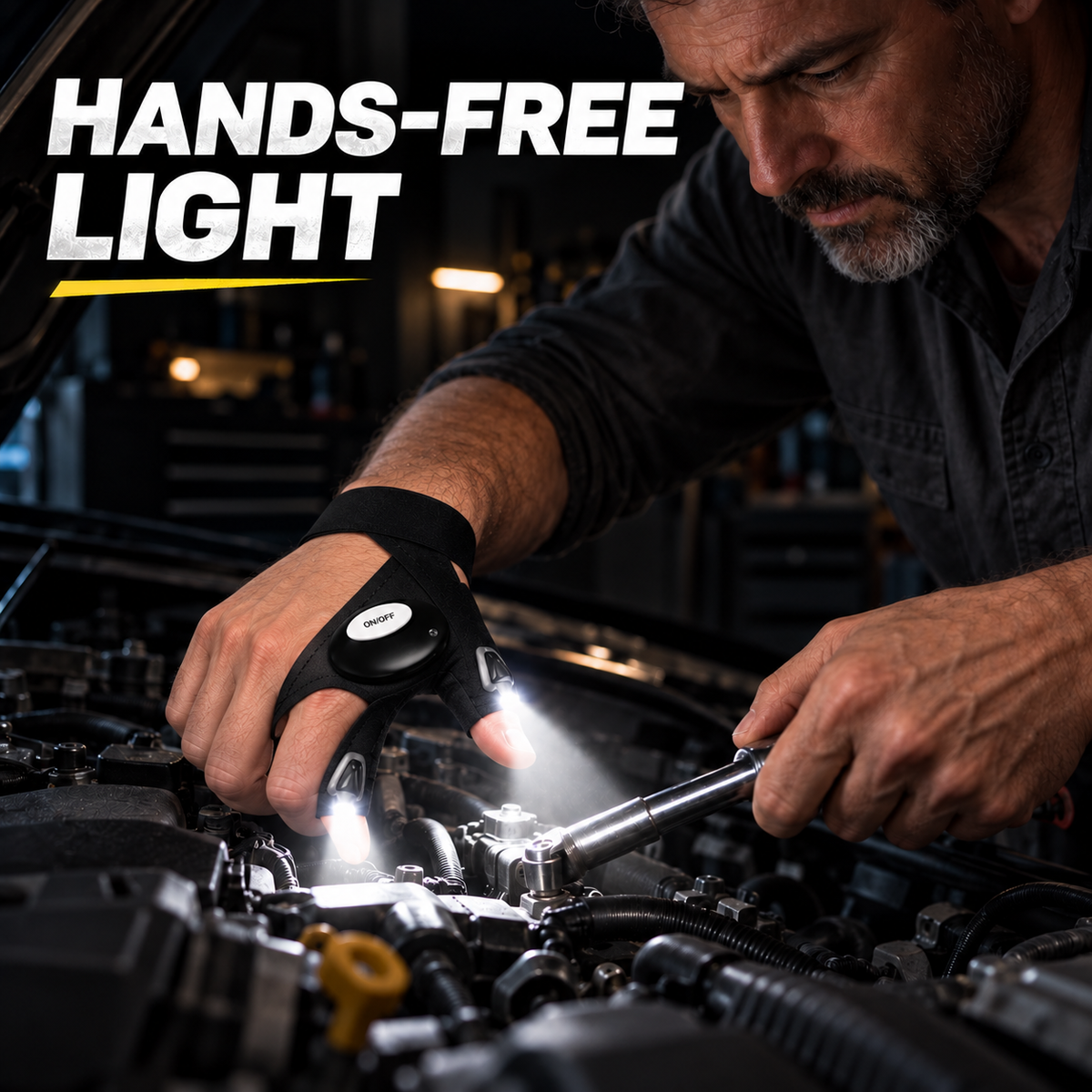 🔥 LAST DAY 49% OFF ⚡ 2026 Upgrade Hands-Free LED Flashlight Gloves