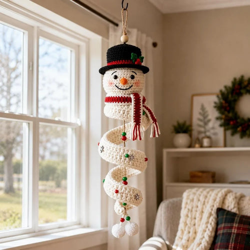 🎄 Early Christmas 49% OFF ✨ Crochet Spiral Snowman Ornament Pattern DIY Kit
