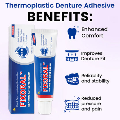 💥 Early Christmas 75% OFF ️🦷 FIXORAL™ Denture Adhesive Cream - Strong Hold Lasts 96 Hours ✨