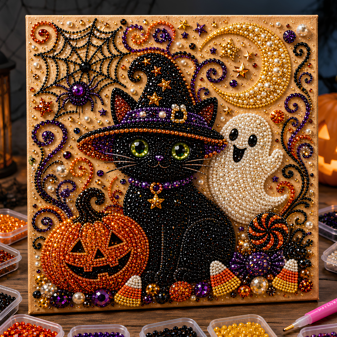 🎃 HALLOWEEN SALE 49% OFF 👻 Halloween Sparkle DIY Pearl Art Kit ✨