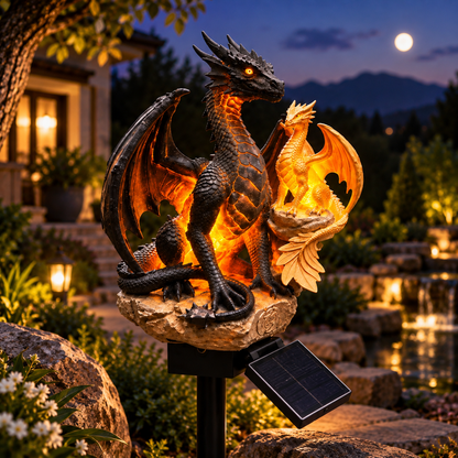 ⏰ LIMITED-TIME 49% OFF 🔥 Amethyst Crystal Dragon Solar Garden Light