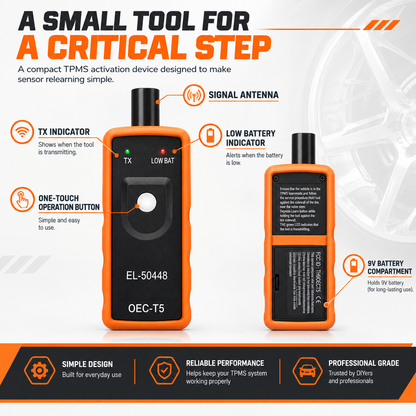 💥 LIMITED OFFER 49% 📟 OFF TPMS Relearn Tool - Tire Pressure Monitoring System Activation Tool for GM Vehicles