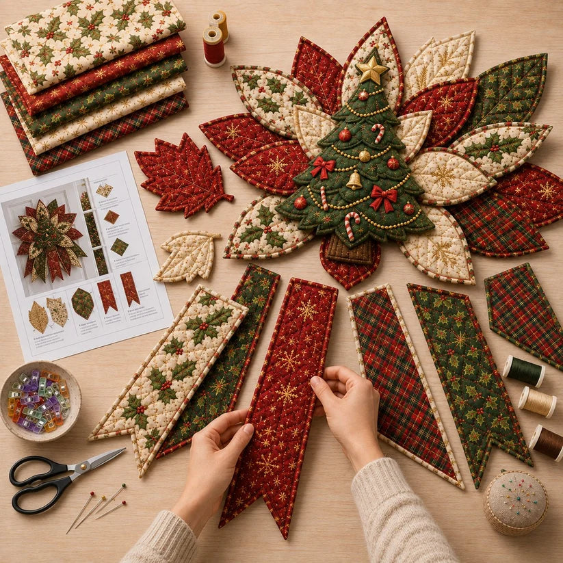 🎄 HOLIDAY 49% OFF ⛄ Festive Quilted Christmas Door Hanging DIY Sewing Kit