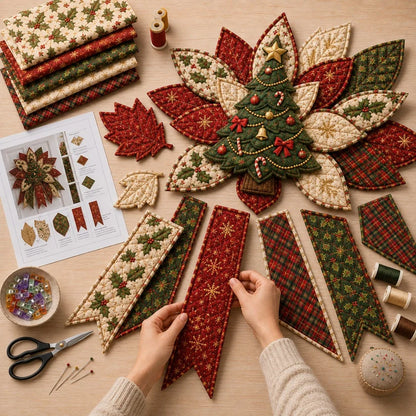 🎄 HOLIDAY 49% OFF ⛄ Festive Quilted Christmas Door Hanging DIY Sewing Kit