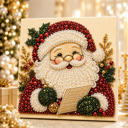 🔥 XMAS PRE-SALE SPECIAL 70% OFF🔥 Holiday Pearl Magic DIY Art Kit – 5 Festive Christmas Designs, 3D Beaded Craft