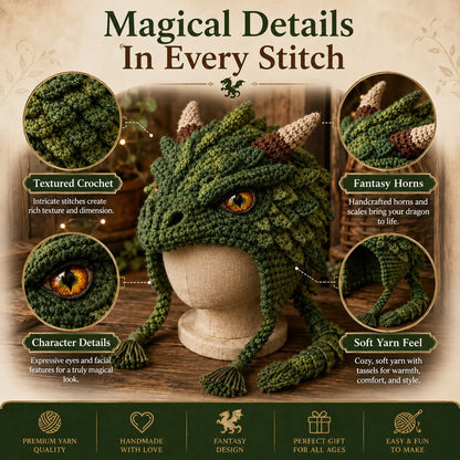 ❄️ EARLY CHRISTMAS SALE 70% OFF 🧶 Animal Hood Hat DIY Crochet Kit for Beginners 🐸