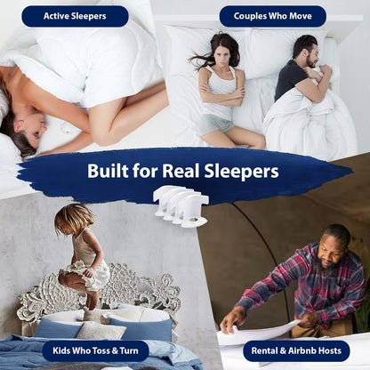 🔥 Flash Sale 70% OFF 🛏️ Alignora™ No-Slip Sheet Lock Holders (4PCs) 🔗 Stops Slipping Instantly