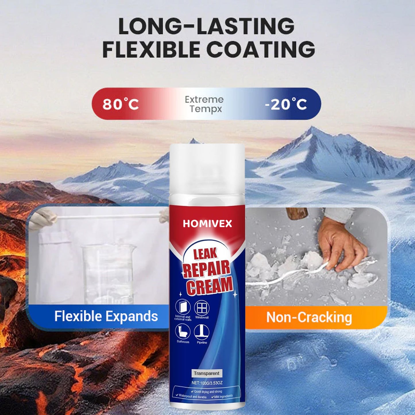 🔥 Hot Sale 70% OFF 🔥 Homivex Leak Repair Waterproof Sealant Spray