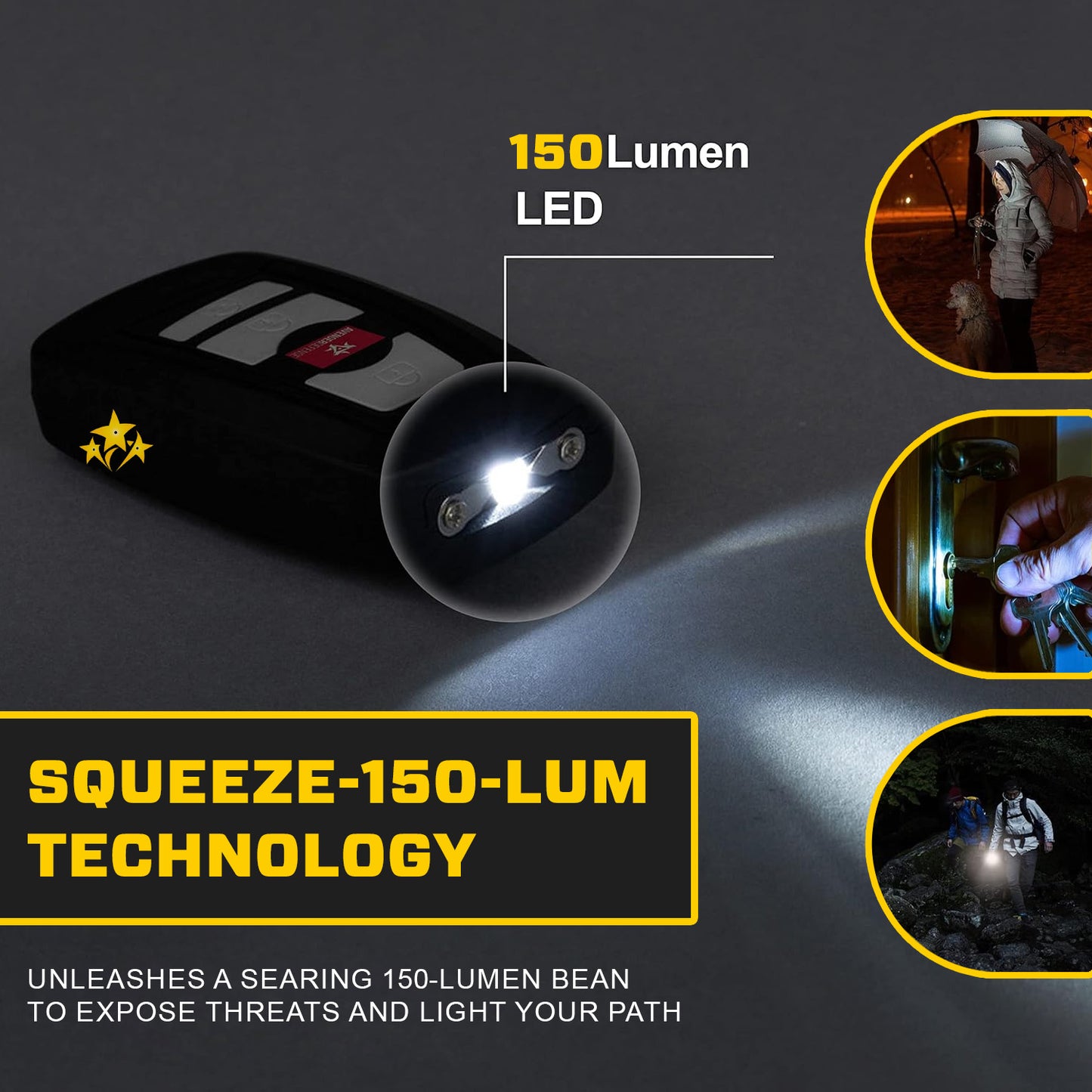 🛡️ 2025 Safety Alert 75% OFF ⚡️ VOLTIC V77 3in1 Stun & Flashlight & Alarm Car Keychain