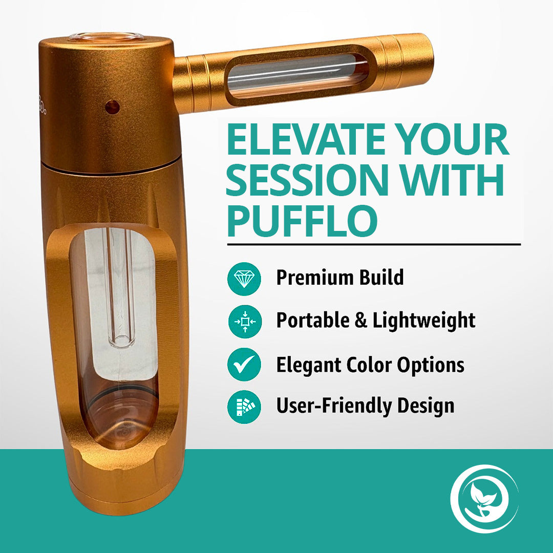 Pufflo™ Pure Flavor Smoking Bottle. Clean Taste. Filtered Draw.