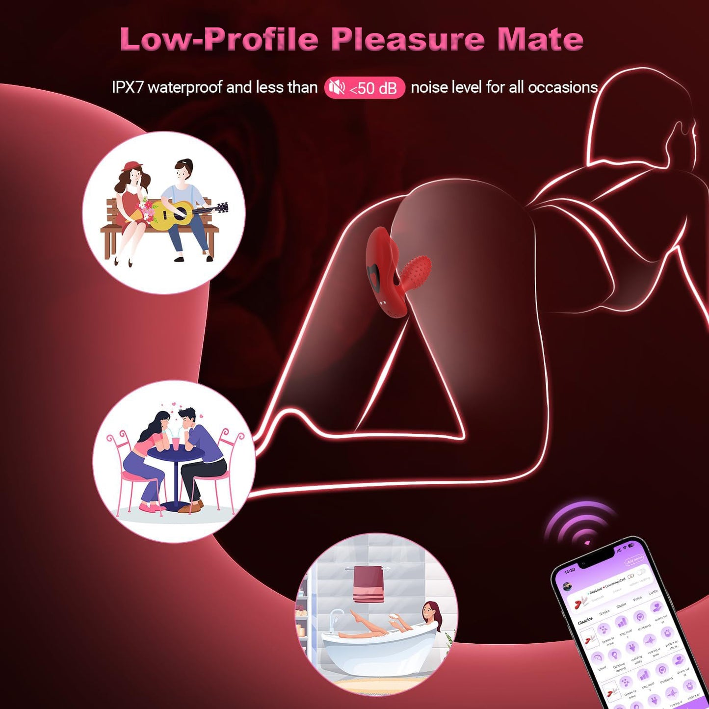 FLASH SALE 70% OFF 💦 NUBORA™ Smart APP-Controlled x9 Modes Dual-Stimulation Wearable Massager 💦  Invisible Wear Vibrator