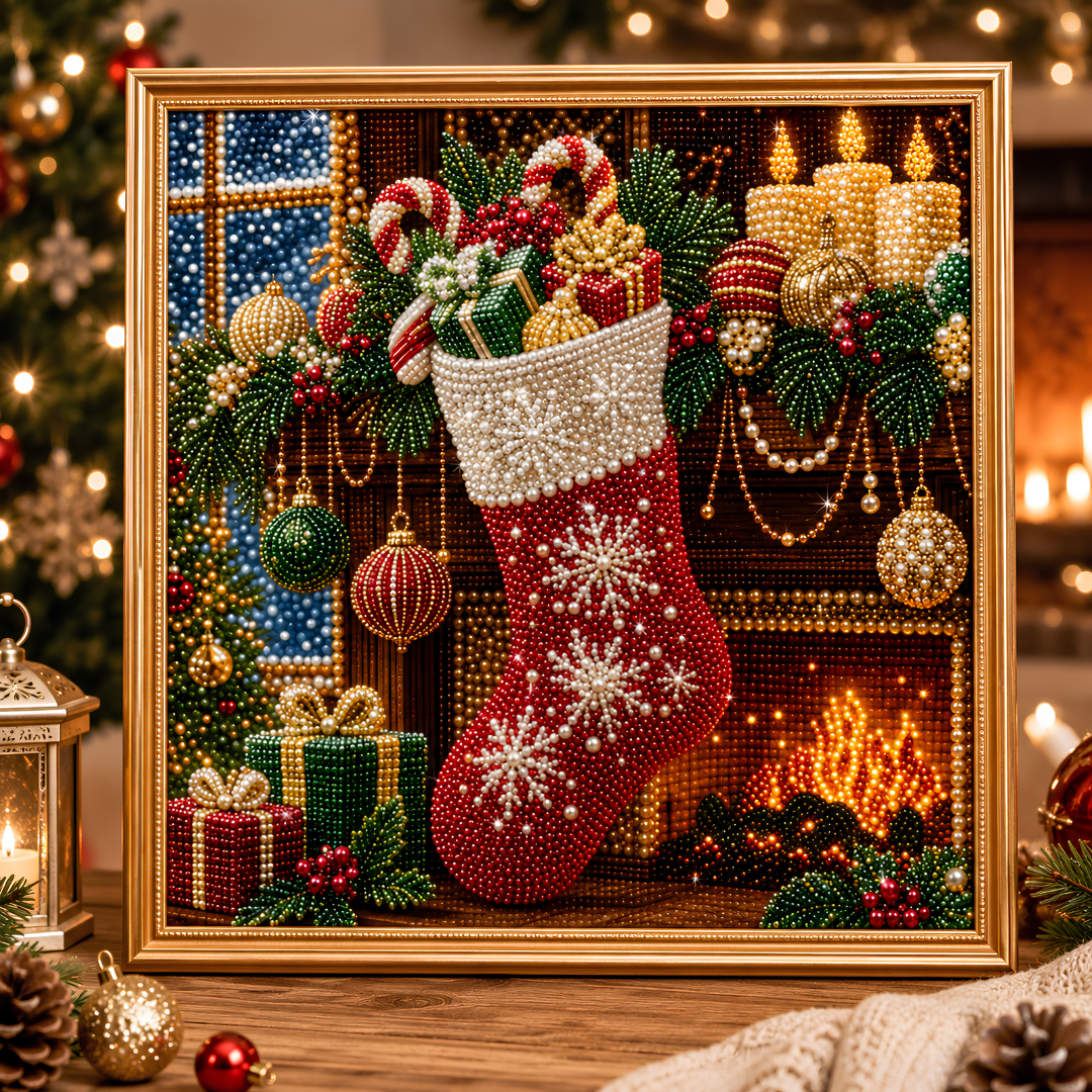 🎄 CHRISTMAS SPECIAL 49% OFF ⏰ Sparkling Christmas 3D Pearl Art DIY Kit ✨
