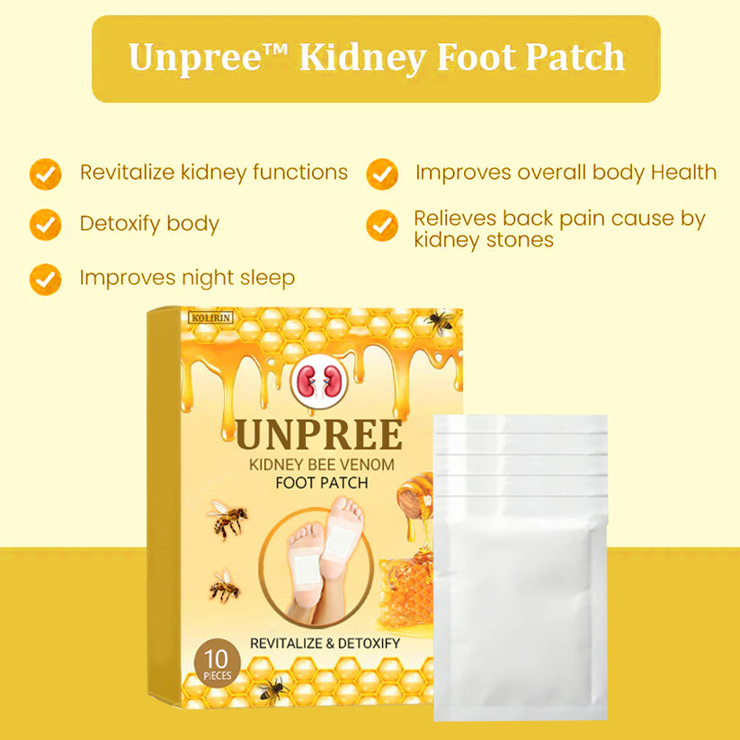 Unpree™ Bee Venom Kidney Foot Patch - Detox and Revitalize Naturally