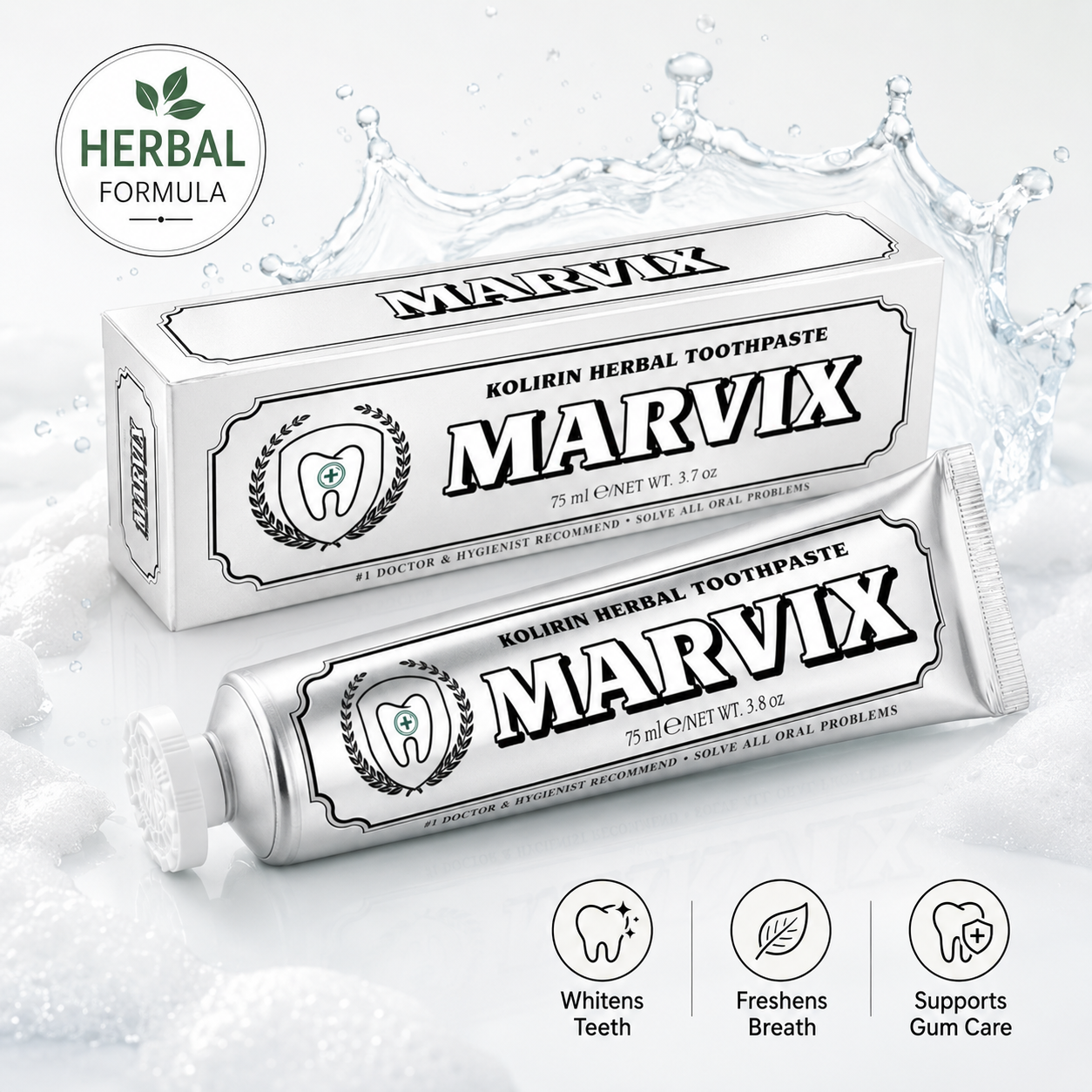 💥 LAST DAY 75% OFF ️🦷 Marvix™ Kolirin Herbal Toothpaste - Solve all Oral Problems