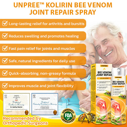 🚨2025 EXCLUSIVE SALE: 70% OFF⏳Unpree™ Kolirin Bee Venom Joint Repair Spray