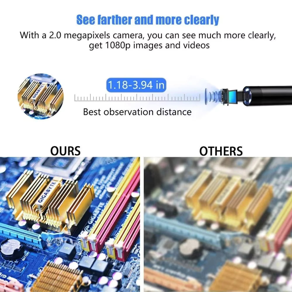 🔥 BEST SALE 49% OFF ⚡ Endoscope Camera 1080P HD With Flexible Cable