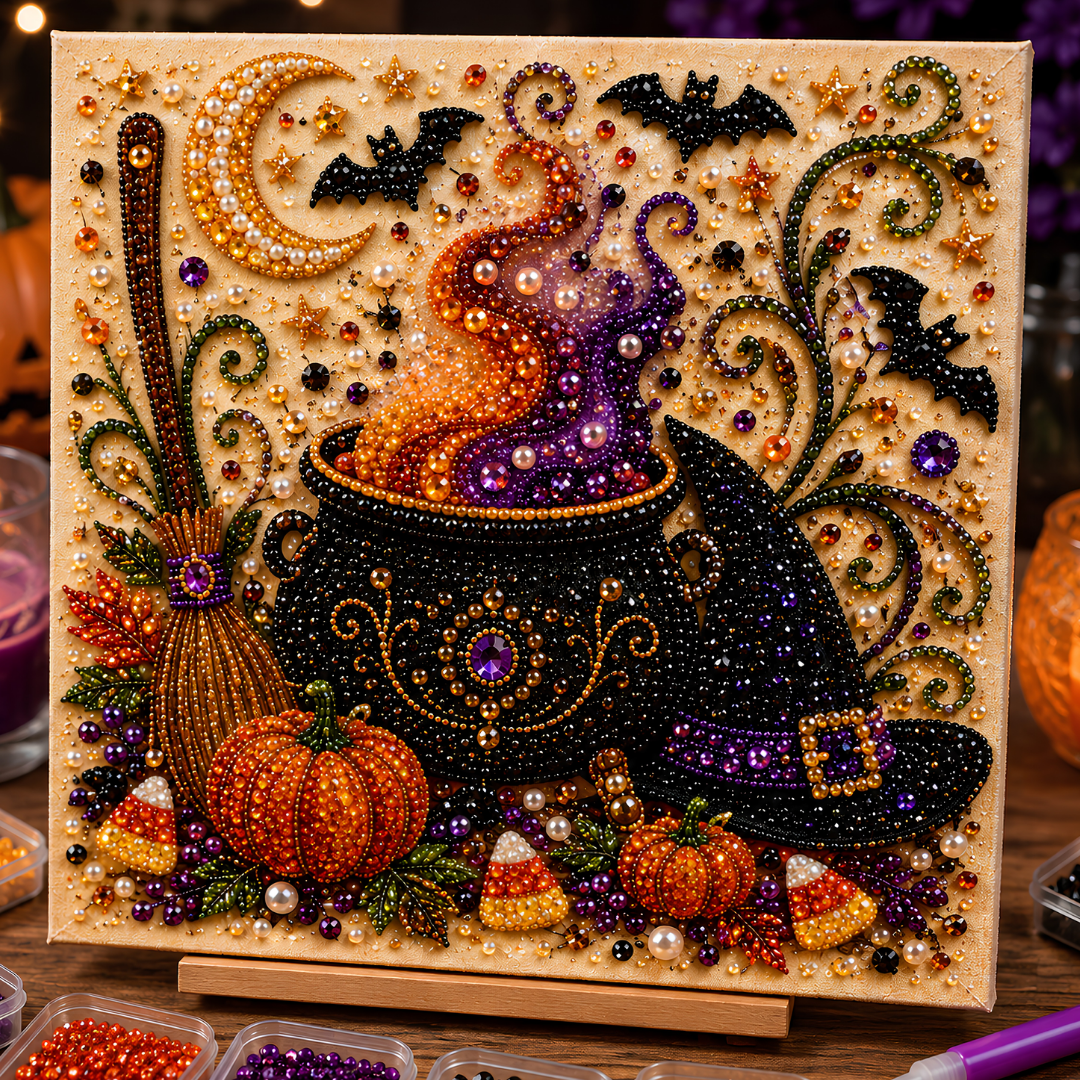🎃 HALLOWEEN SALE 49% OFF 👻 Halloween Sparkle DIY Pearl Art Kit ✨